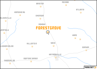 map of Forest Grove