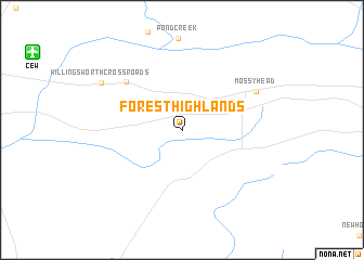 map of Forest Highlands