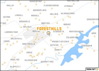 map of Forest Hills