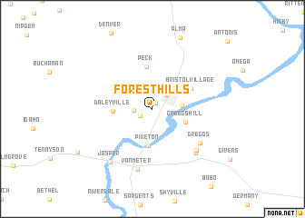 map of Forest Hills