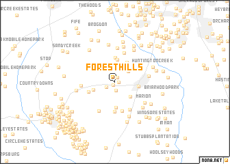 map of Forest Hills