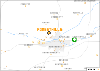 map of Forest Hills