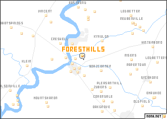 map of Forest Hills