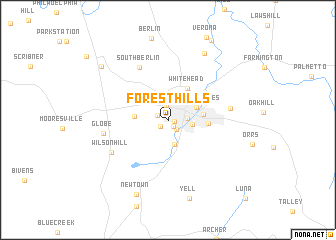 map of Forest Hills