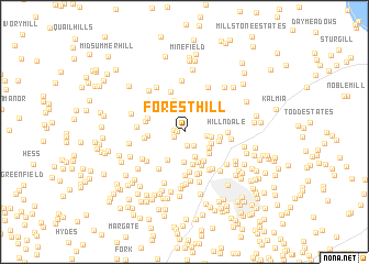 map of Forest Hill