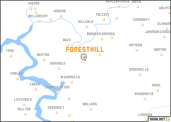 map of Forest Hill