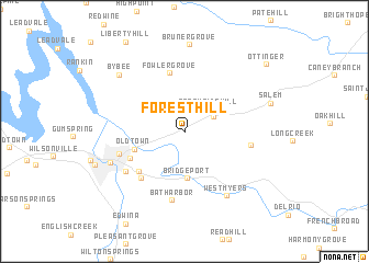 map of Forest Hill