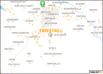 map of Forest Hill