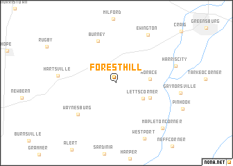 map of Forest Hill