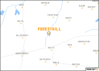 map of Forest Hill