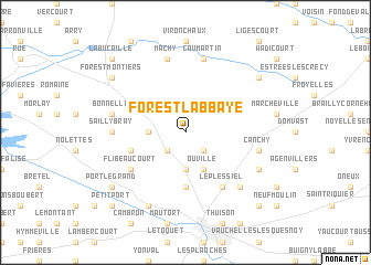 map of Forest-lʼAbbaye