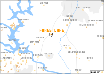 map of Forest Lake