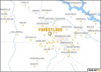 map of Forest Lake