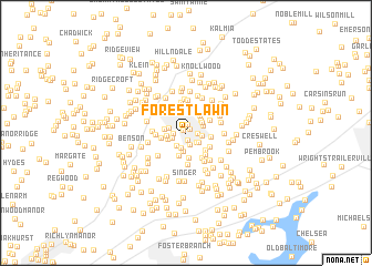 map of Forest Lawn