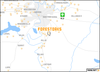 map of Forest Oaks