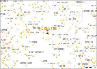 map of Foreston