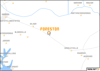 map of Foreston