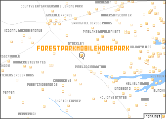 map of Forest Park Mobile Home Park