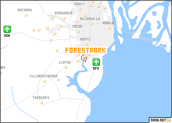 map of Forest Park