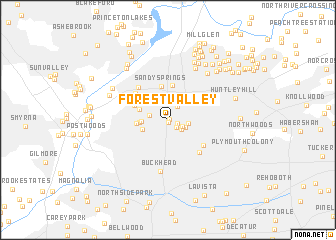 map of Forest Valley