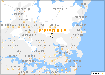 map of Forestville