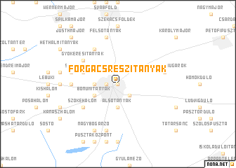 map of Forgácsrészi Tanyák