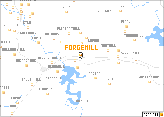 map of Forge Mill