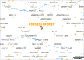 map of Forges-la-Forêt