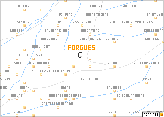 map of Forgues