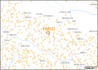 map of Forići