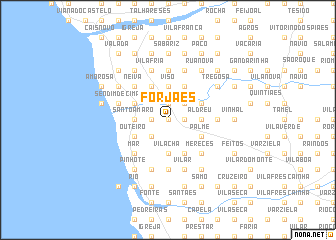 map of Forjães