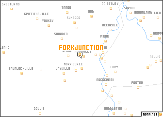 map of Fork Junction