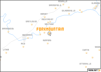 map of Fork Mountain