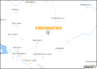 map of Fork Mountain