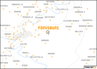 map of Forksburg