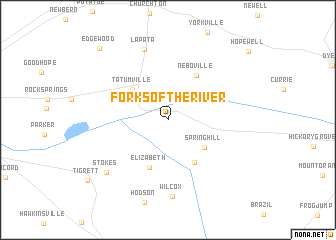 map of Forks of the River