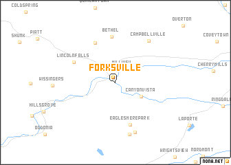 map of Forksville