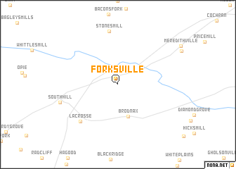 map of Forksville