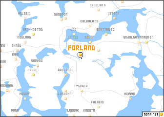 map of Førland