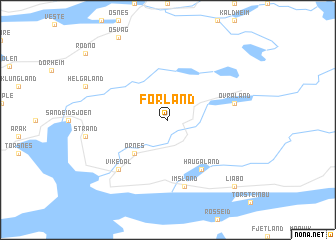 map of Førland