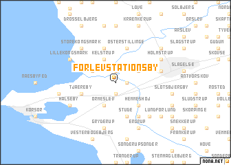 map of Forlev Stationsby