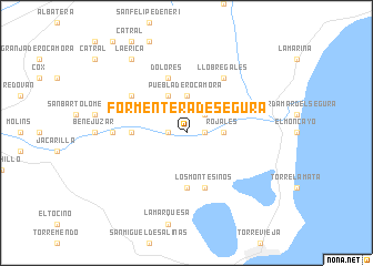 map of Formentera de Segura