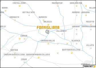 map of Formigliana