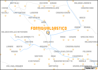 map of Forni di Val dʼAstico