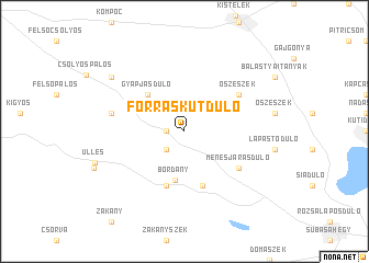 map of Forráskútdůlő