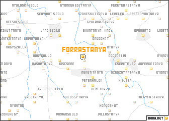 map of Forrástanya