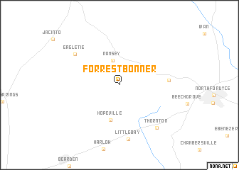 map of Forrest Bonner