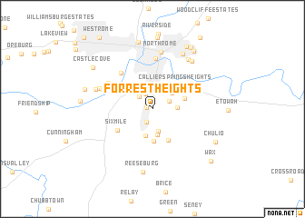 map of Forrest Heights