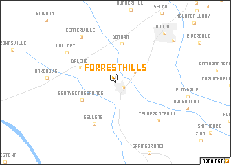 map of Forrest Hills