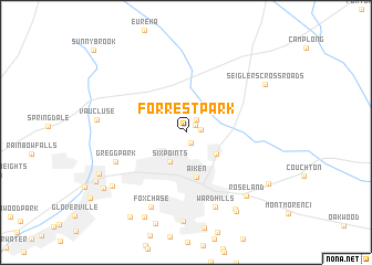 map of Forrest Park